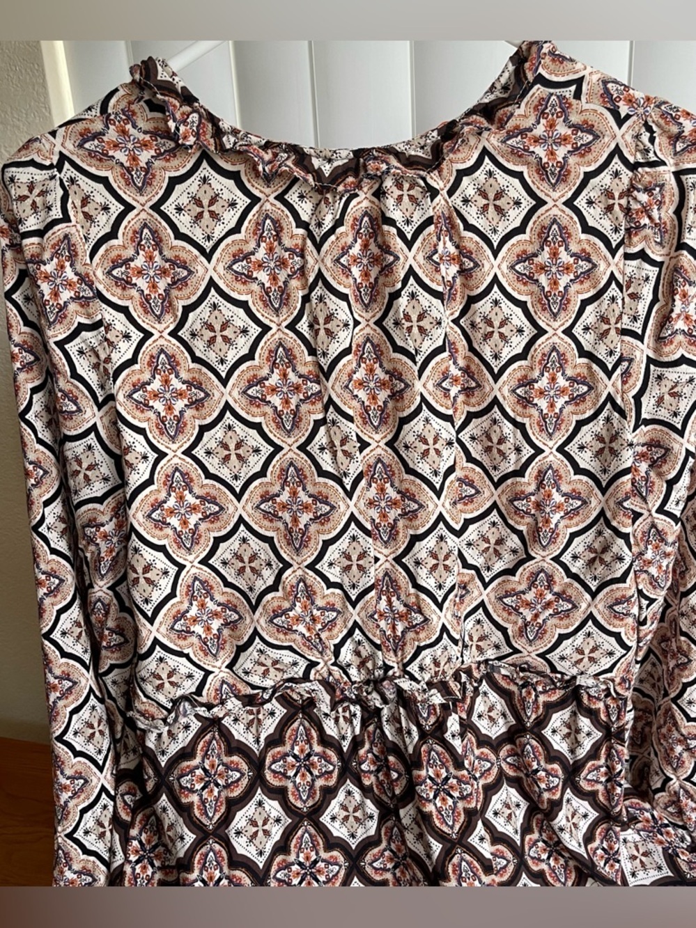 Anthropologie Tiered Long Sleeve Mini Dress Size S - Picture 10 of 16